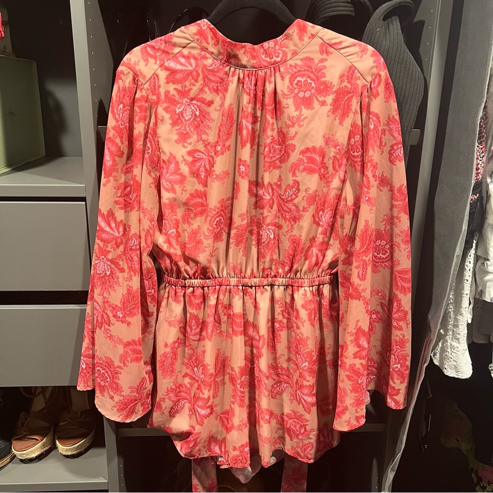 Mixed Floral Ribbon Print Jumpsuit Romper Zimmerman Style